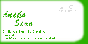 aniko siro business card